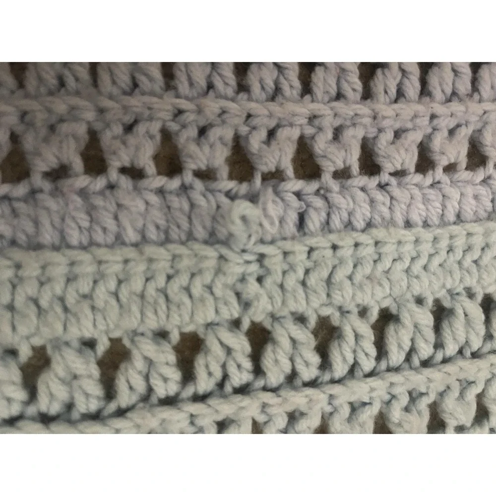 Hand Crocheted Blanket Throw Afgan Multicolor 72